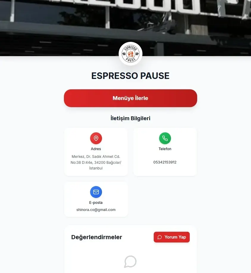 Arzuio NFC Menu System — ekran 3