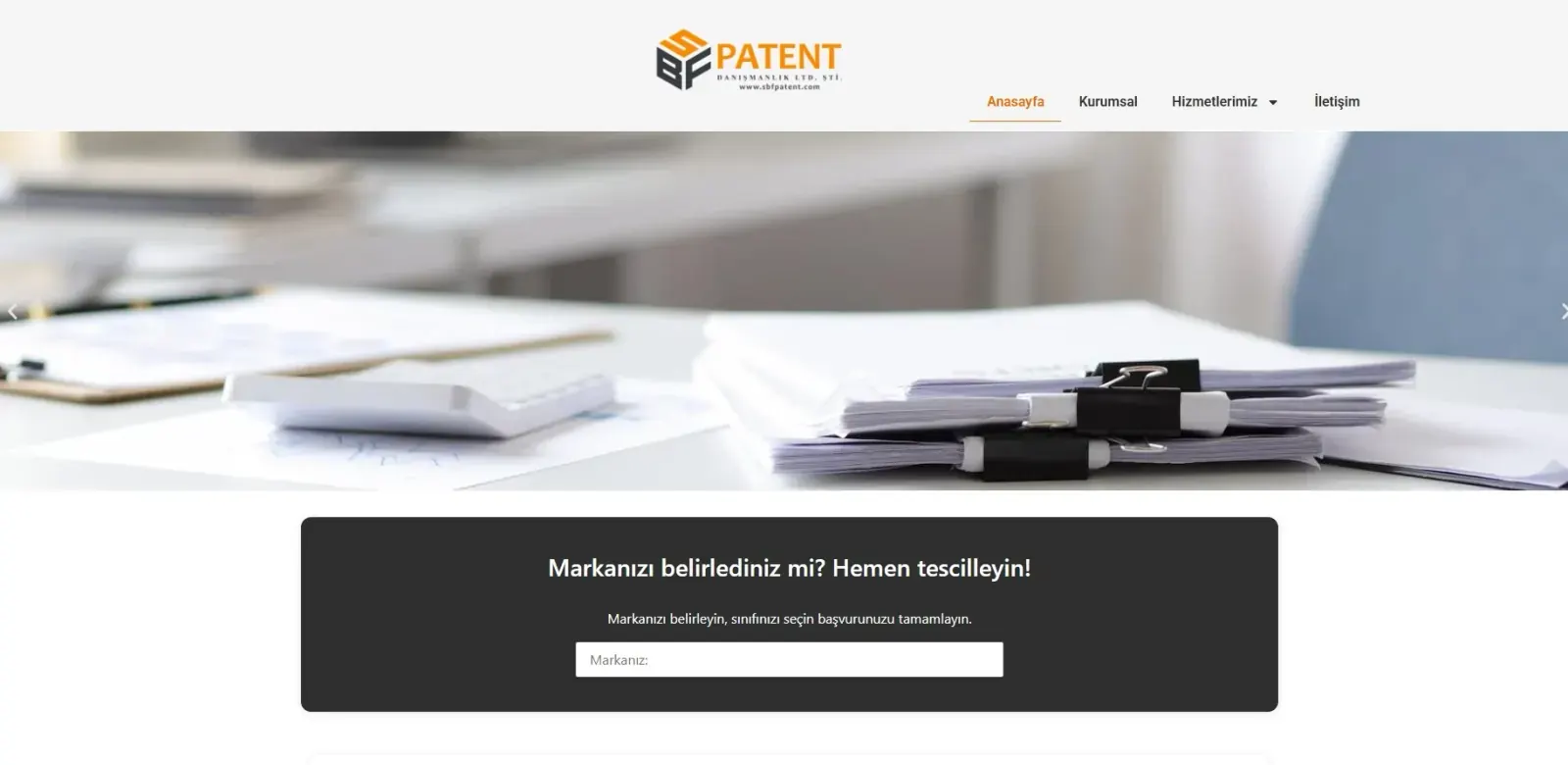 Marka Tescil Başvuru Eklentisi ve Patent Sitesi — ekran 1